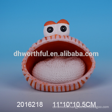 High quality shell ceramic sponge holder for kitchen